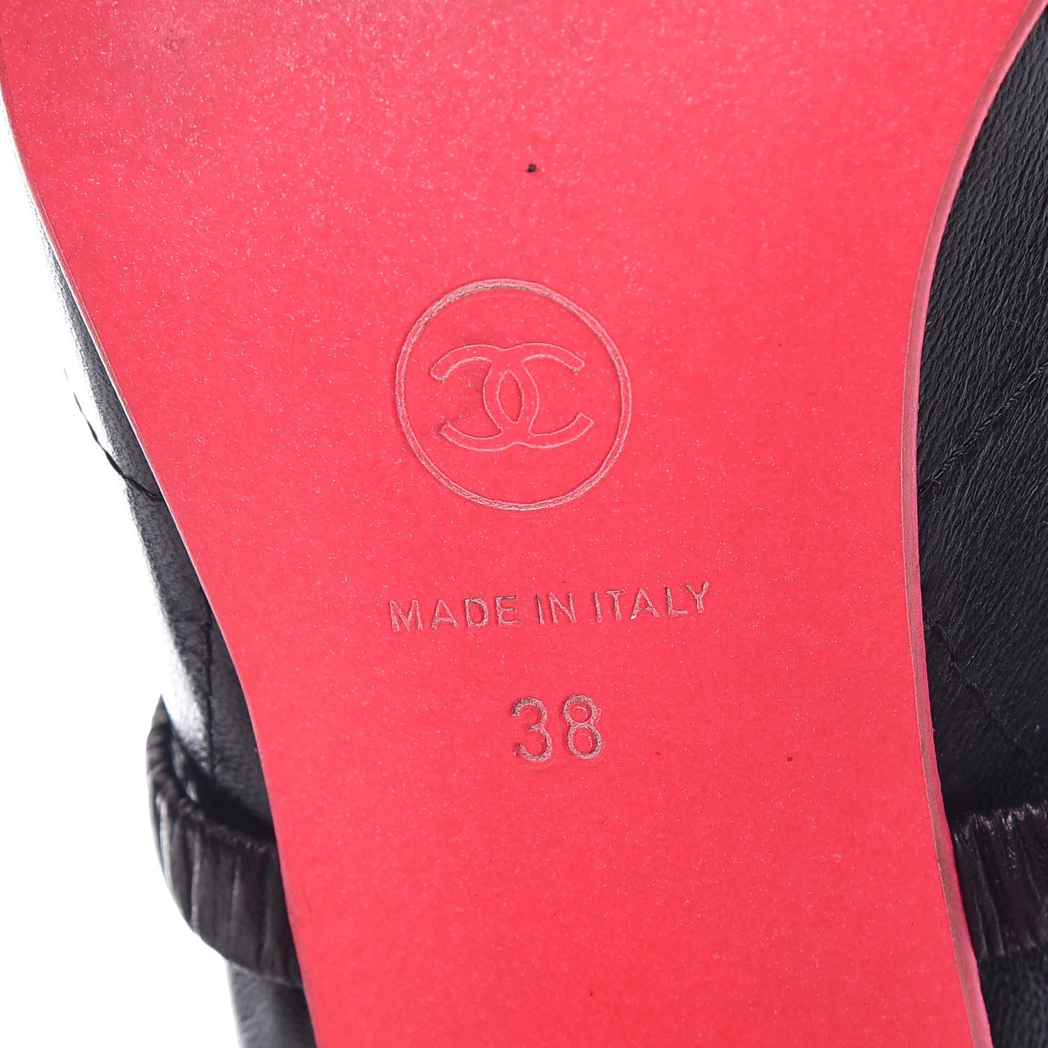 Chanel Lambskin Quilted Cambon Mary Jane Pumps 38 Black 9 of 11