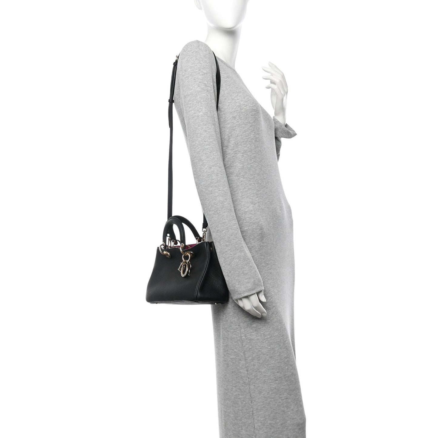 Bullcalf Small Diorissimo Tote Black Rose Indien