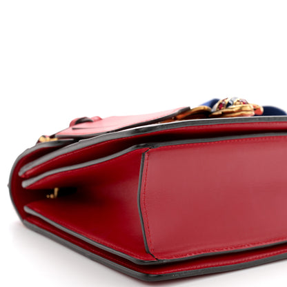 Gucci Calfskin Sylvie Web Small Queen Margaret Top Handle Bag Red 9 of 12