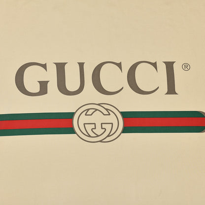 Gucci Silk Logo Square Scarf Ivory Blue 3 of 6