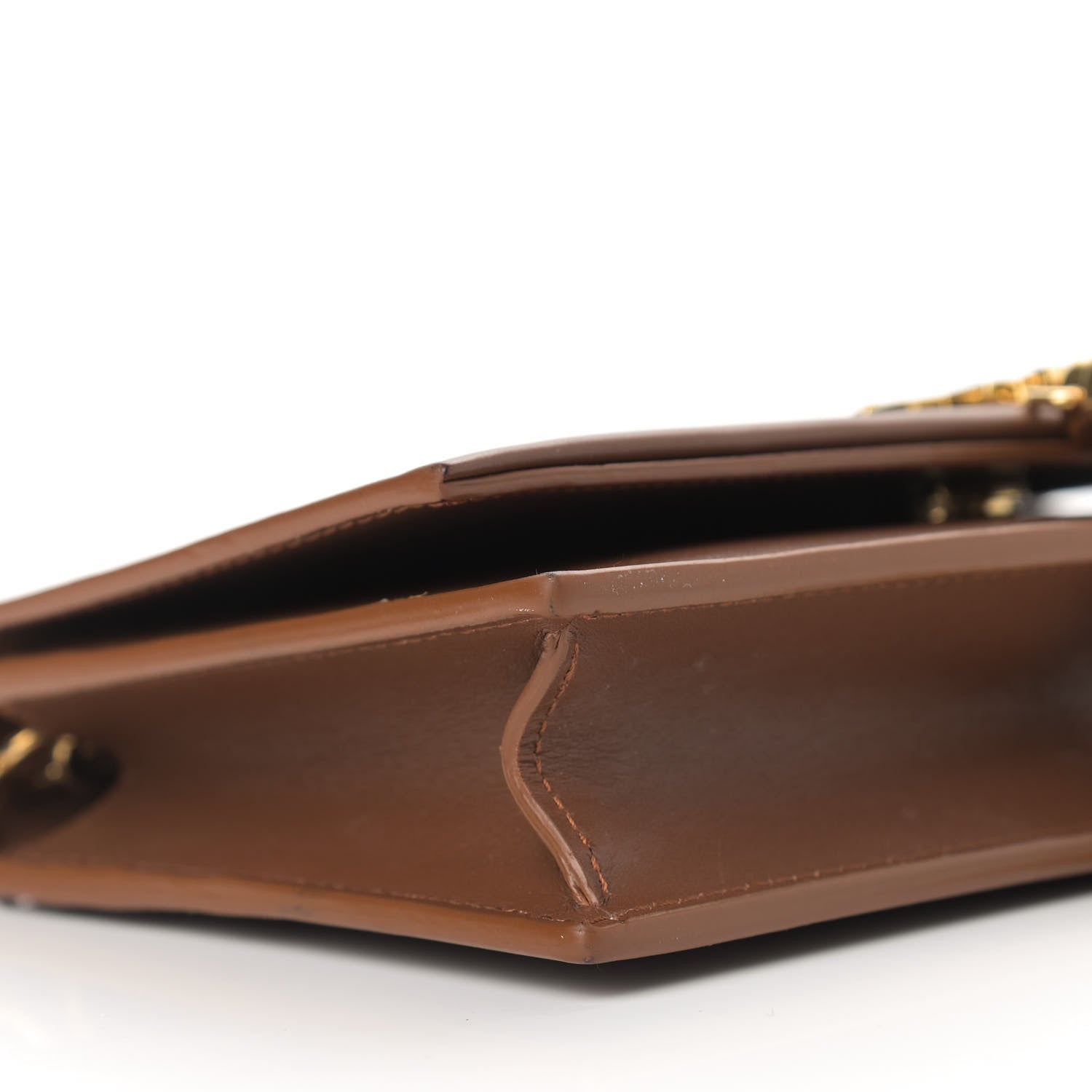 Saint Laurent Smooth Calfskin Classic Monogram Kate Tassel Chain Wallet Brown 11 of 13