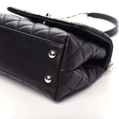 Chanel Caviar Quilted Extra Mini Coco Handle Flap Black 9 of 10