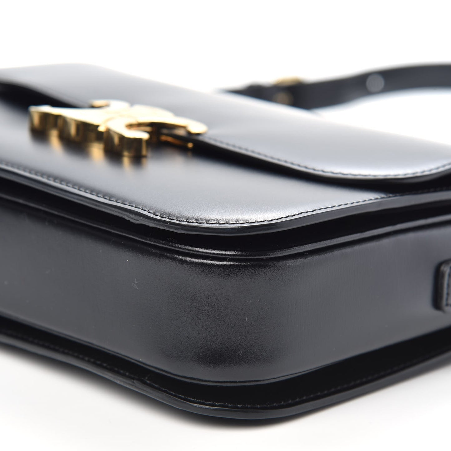 Shiny Calfskin Medium Triomphe Black
