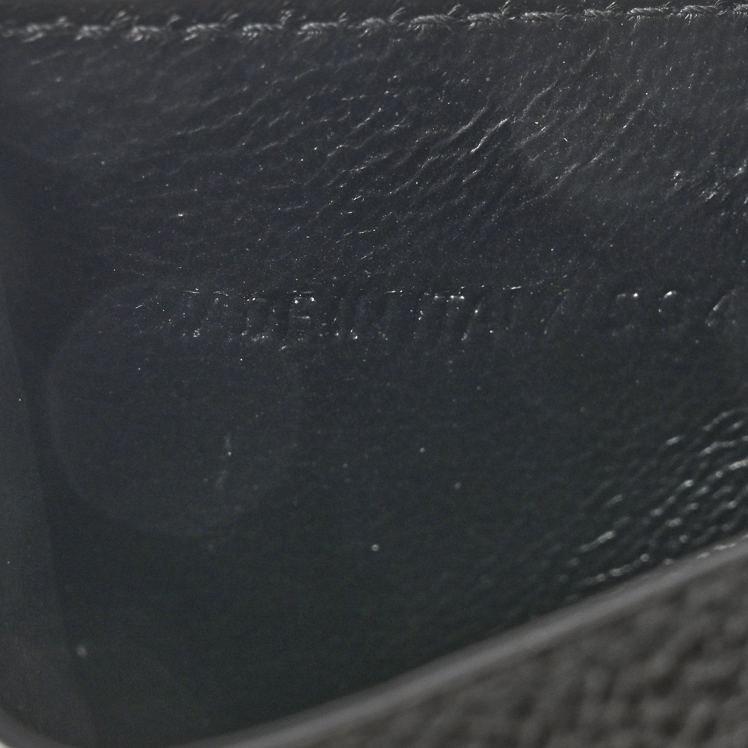 Balenciaga Grained Calfskin Logo Cash Card Holder Black White 6 of 8
