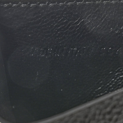 Balenciaga Grained Calfskin Logo Cash Card Holder Black White 6 of 8