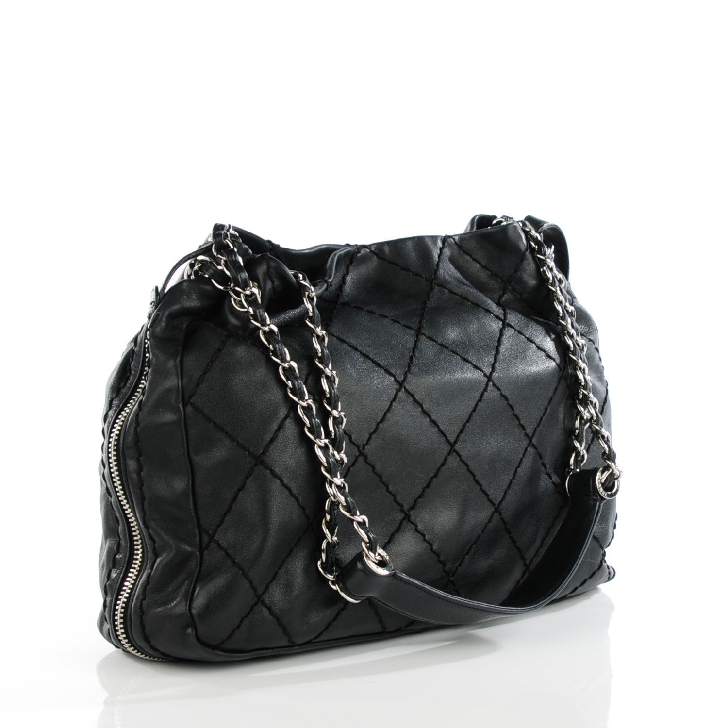 Chanel Lambskin Expandable Tote Black 2 of 8