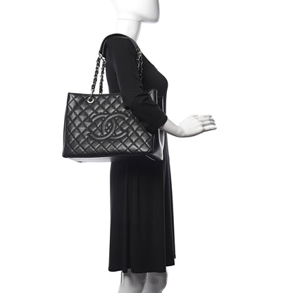 Chanel Caviar Quilted Grand Shopping Tote GST Black 2 of 10