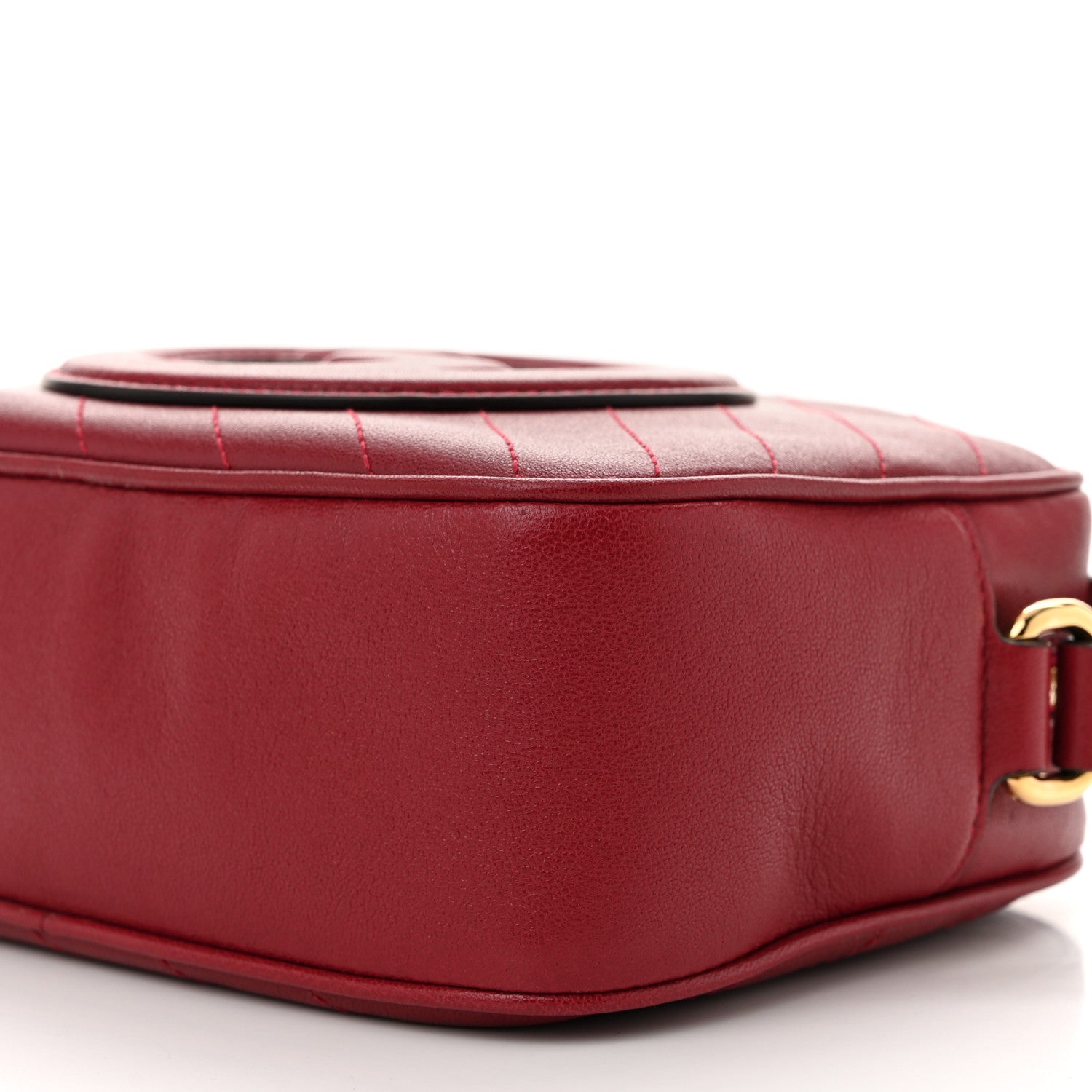 Gucci Sakai Be Green Calfskin Diagonal Stitched Small Blondie Shoulder Bag Rosso 10 of 10