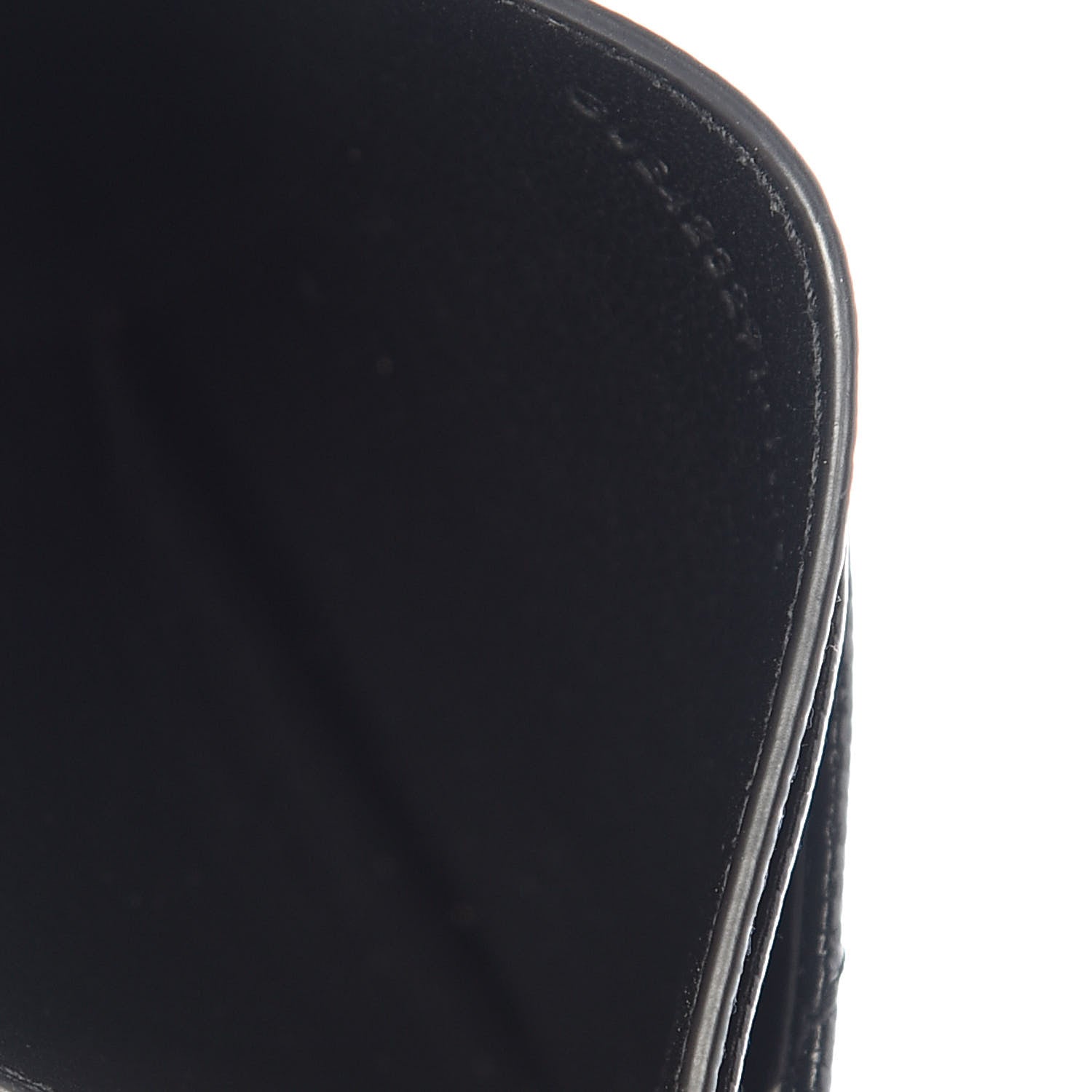 Saint Laurent Grain De Poudre Matelasse Chevron Monogram Credit Card Case Black 5 of 7