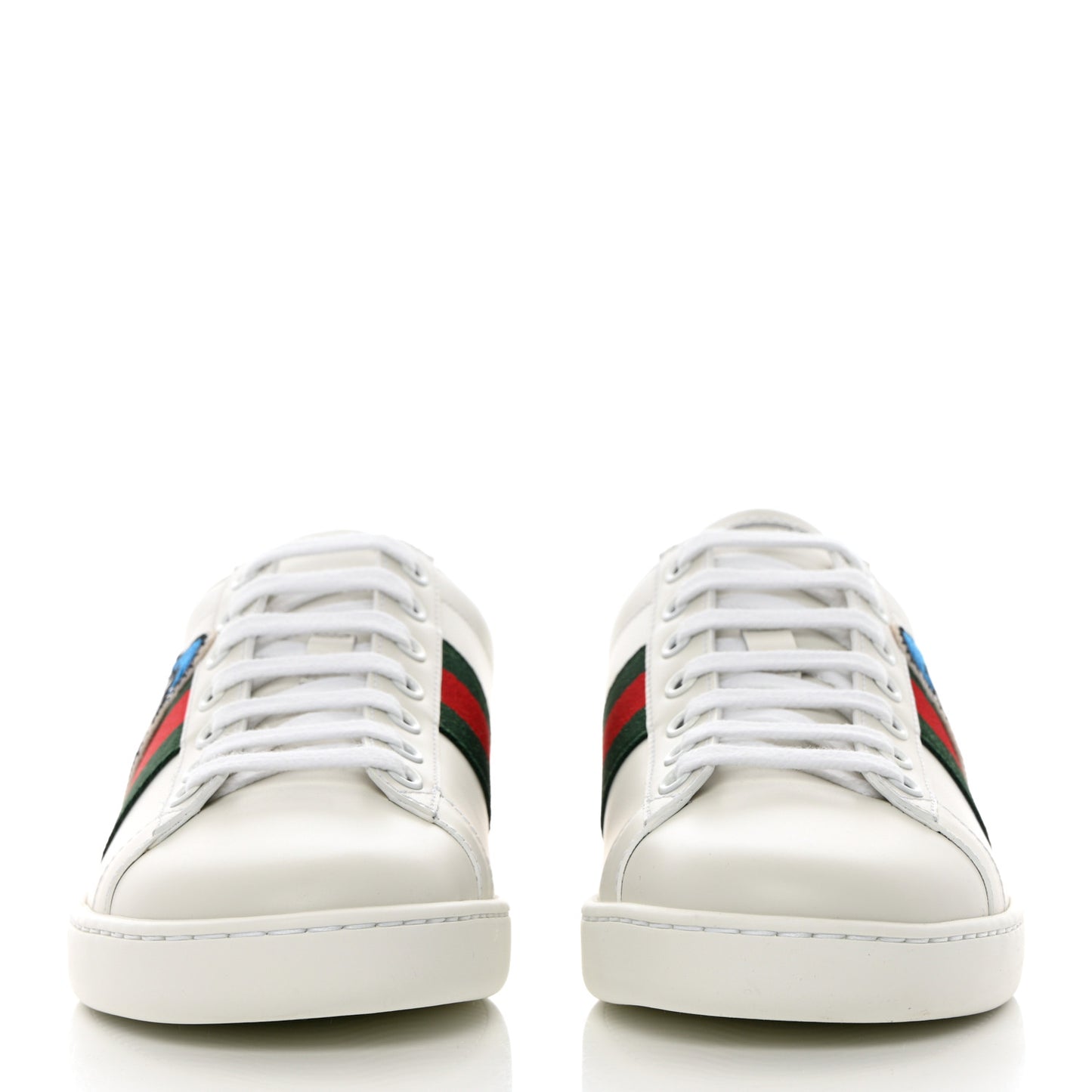 X DISNEY Calfskin Miro Soft Web Donald Duck Womens Ace Sneakers 37 White New Shamarock