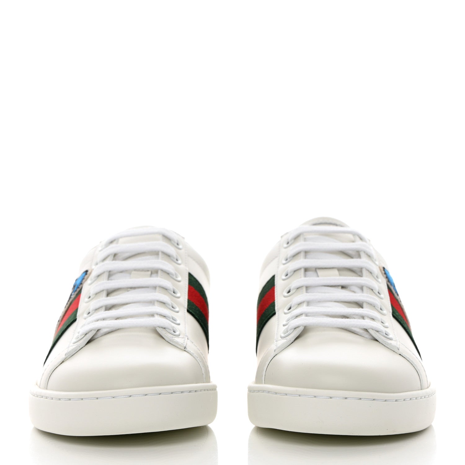 Gucci X DISNEY Calfskin Miro Soft Web Donald Duck Womens Ace Sneakers 37 White New Shamarock 2 of 9