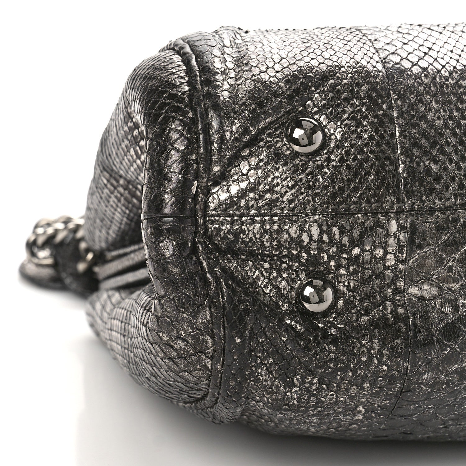 Chanel Metallic Python Small Perfect Day Tote Silver 9 of 11
