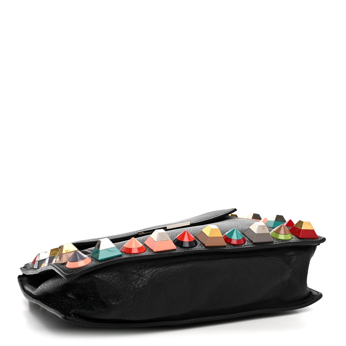 Vitello Dolce Studded Mini 2Jours Pouch Black Multicolor