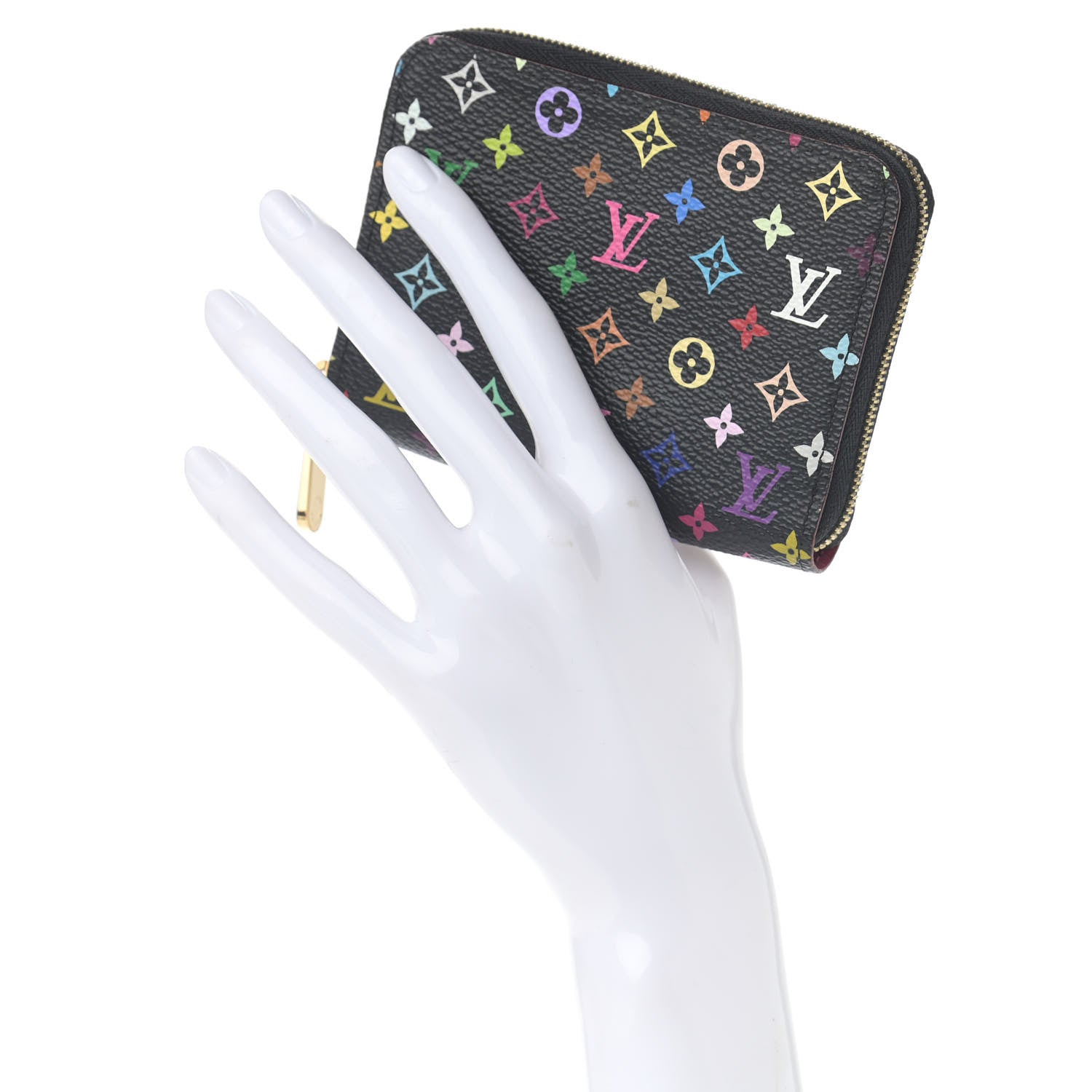 Louis Vuitton Monogram Multicolor Zippy Coin Purse Black Grenade 3 of 9