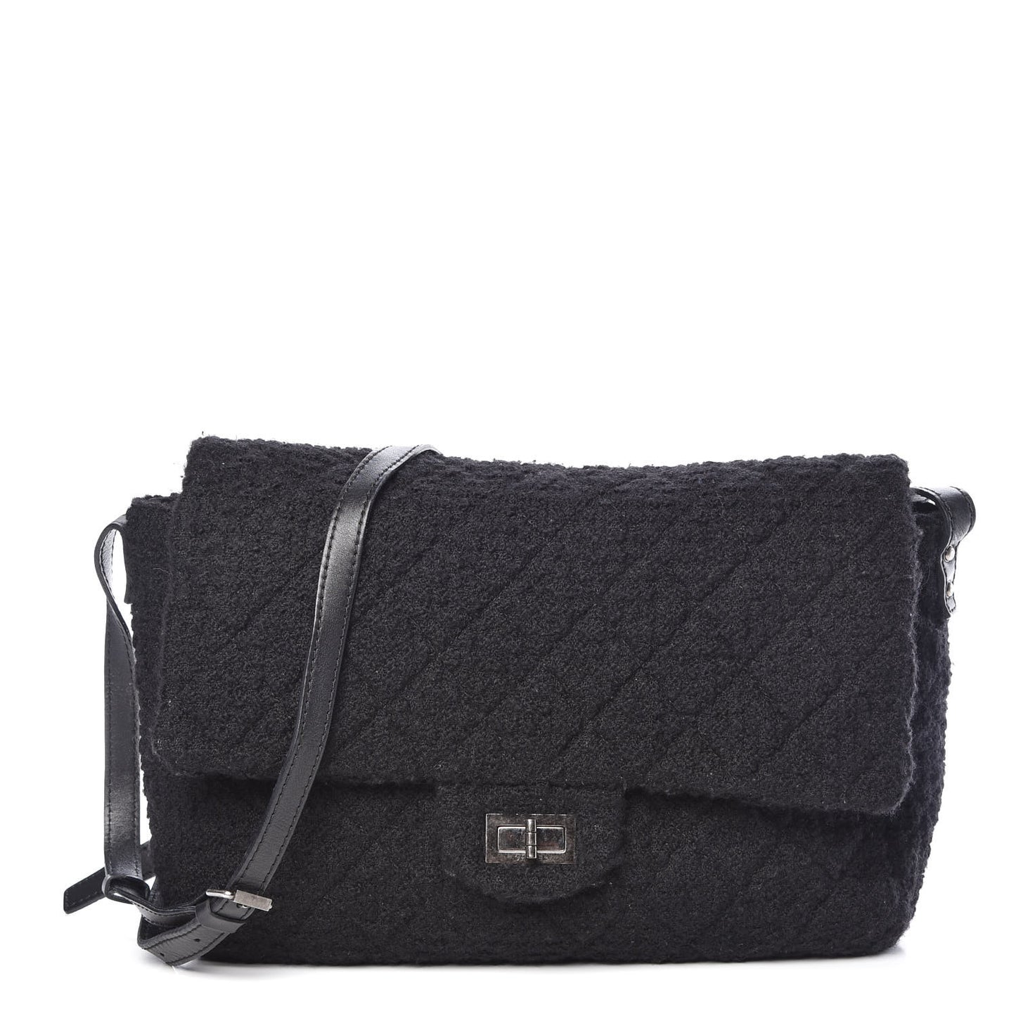 Tweed Easy 2.55 Reissue XXL Maxi Flap Black