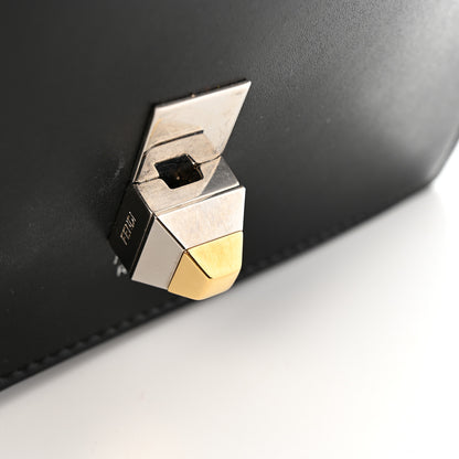 Fendi Vitello Liberty Lucido Metal Monster Eyes Studded Small Kan I Shoulder Bag Black 12 of 12