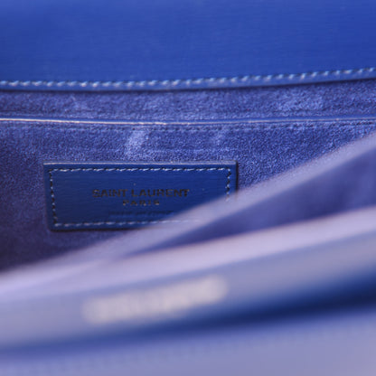 Saint Laurent Calfskin Medium Monogram Sunset Royal Blue 9 of 10