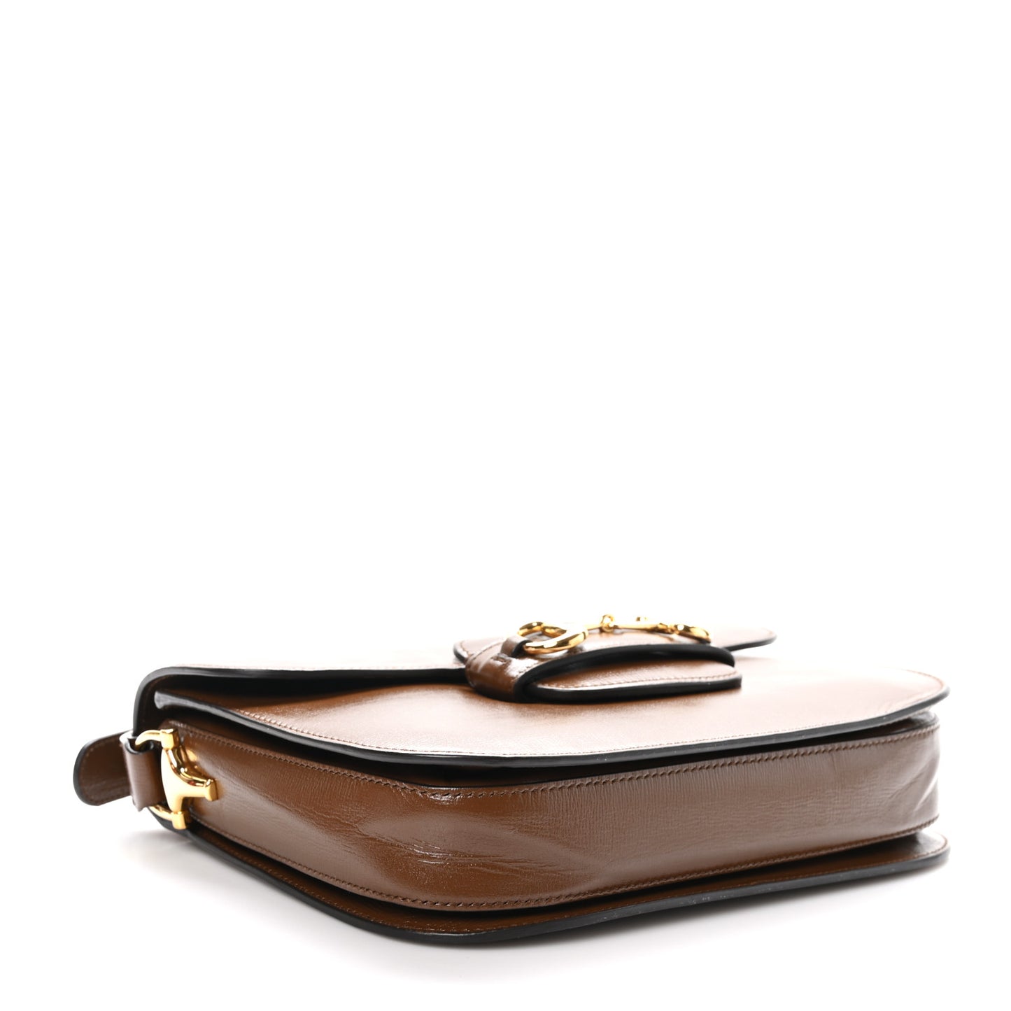 Azalea Calfskin Horsebit 1955 Shoulder Bag Brown Sugar