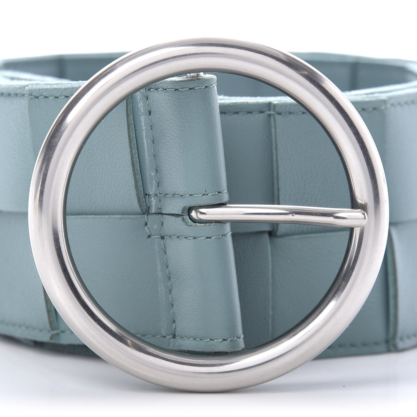 Nappa Maxi Intrecciato Wide Belt 80 32 Storm