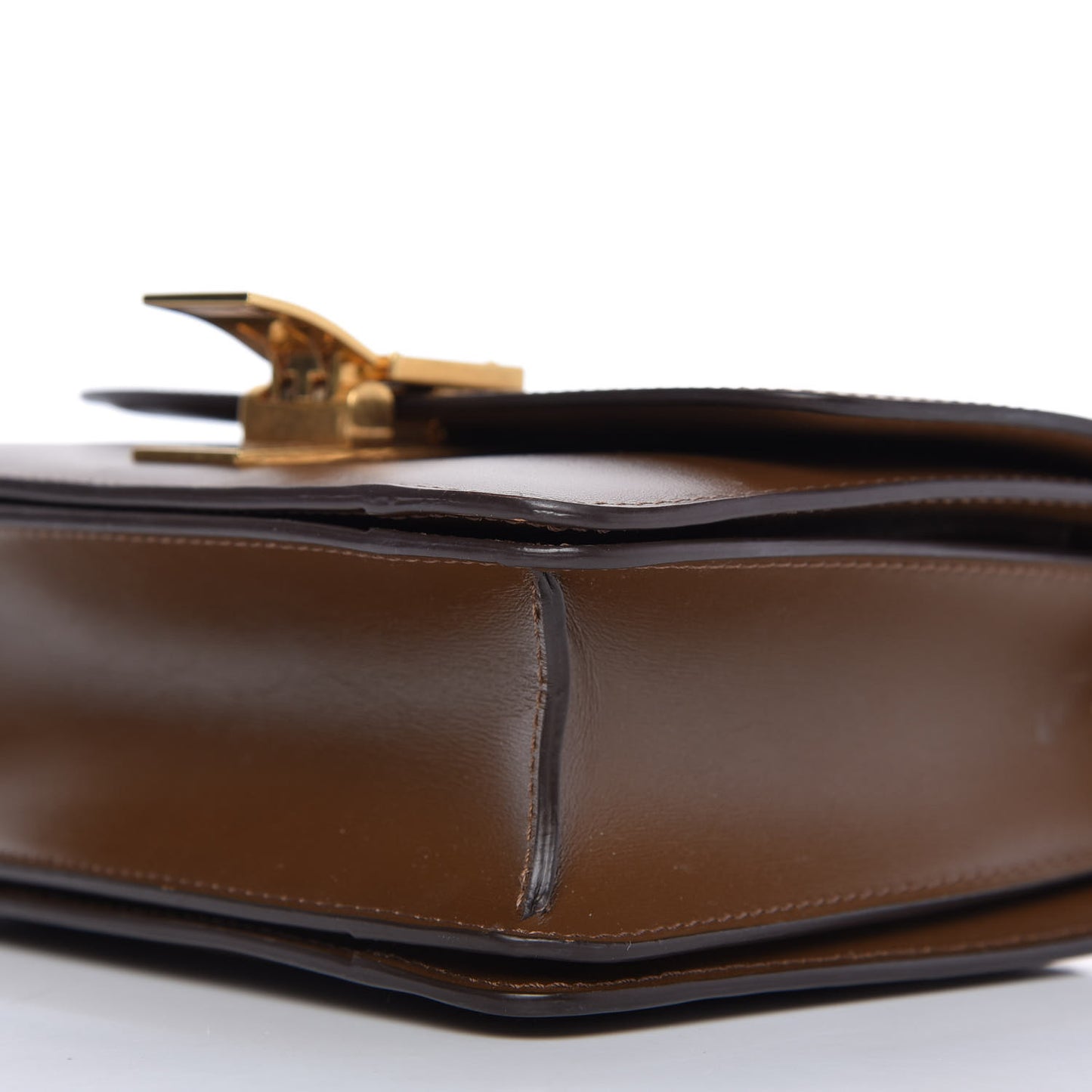 Smooth Calfskin Small Classic Box Bag Camel
