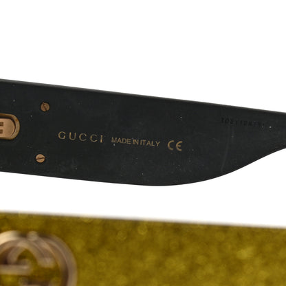 Gucci Square Frame GG0102S Sunglasses Glitter Red Black Green 6 of 7