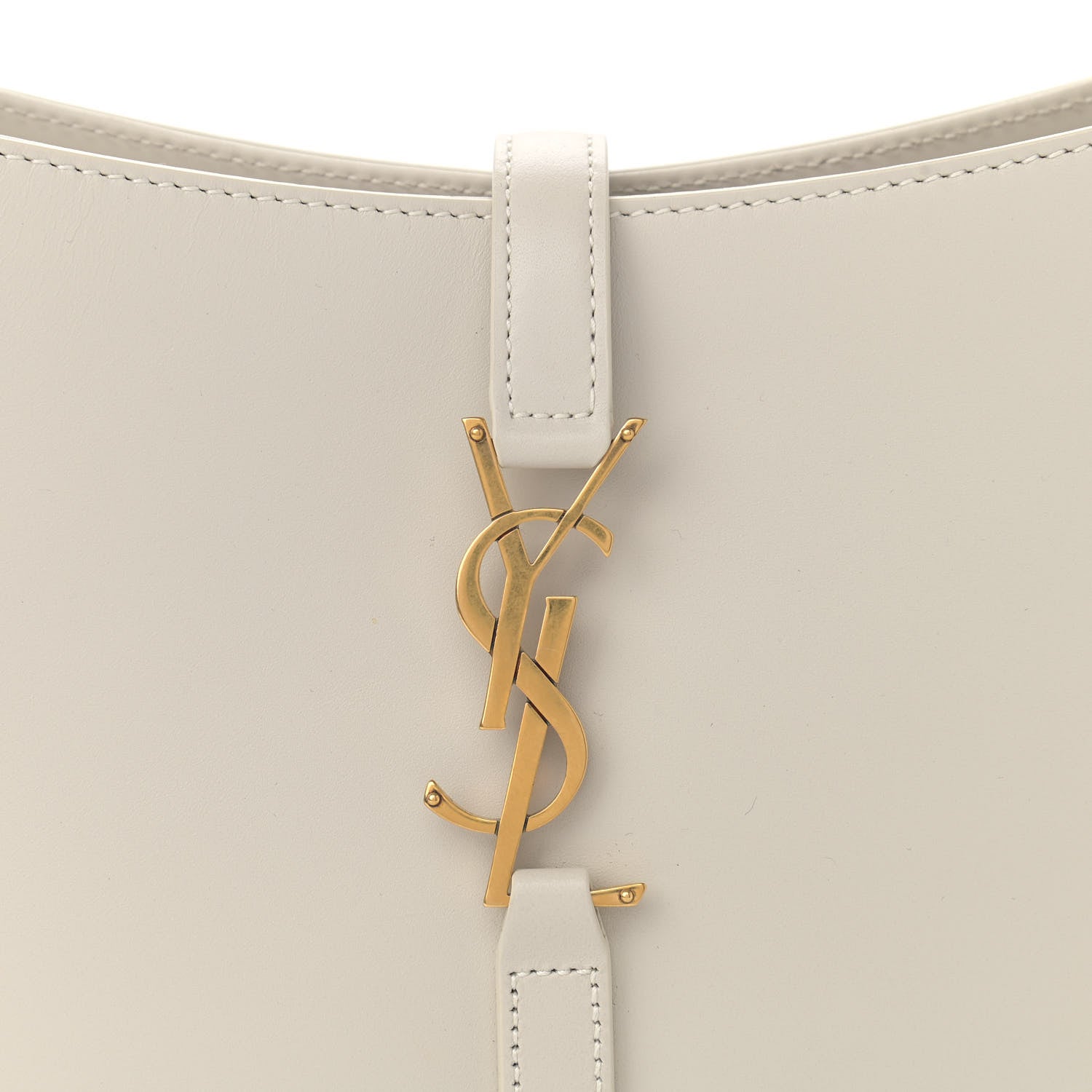 Saint Laurent Smooth Calfskin Le 5 A 7 Hobo Blanc Vintage 8 of 10