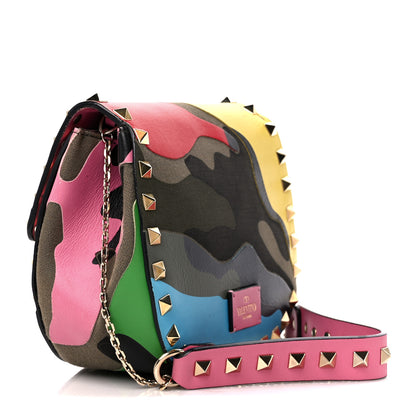 Valentino Garavani Nappa Canvas Camouflage Rockstud Flap Multicolor 3 of 11