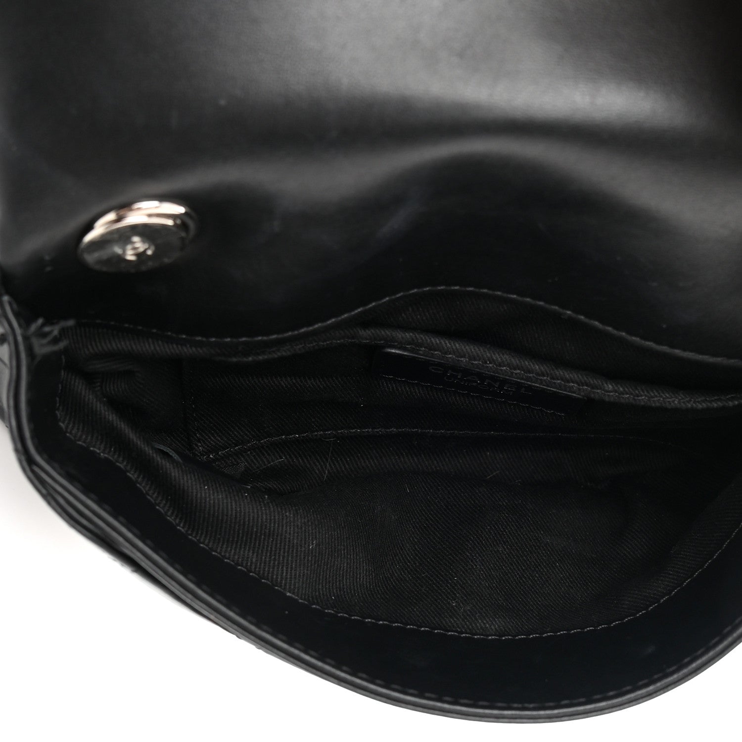 Chanel Calfskin Quilted CC Uniform Flap Belt Bag Black 5 of 16
