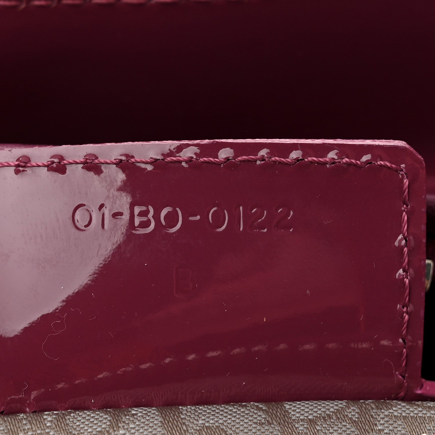 Christian Dior Patent Cannage Medium Lady Dior Dark Pink 7 of 10