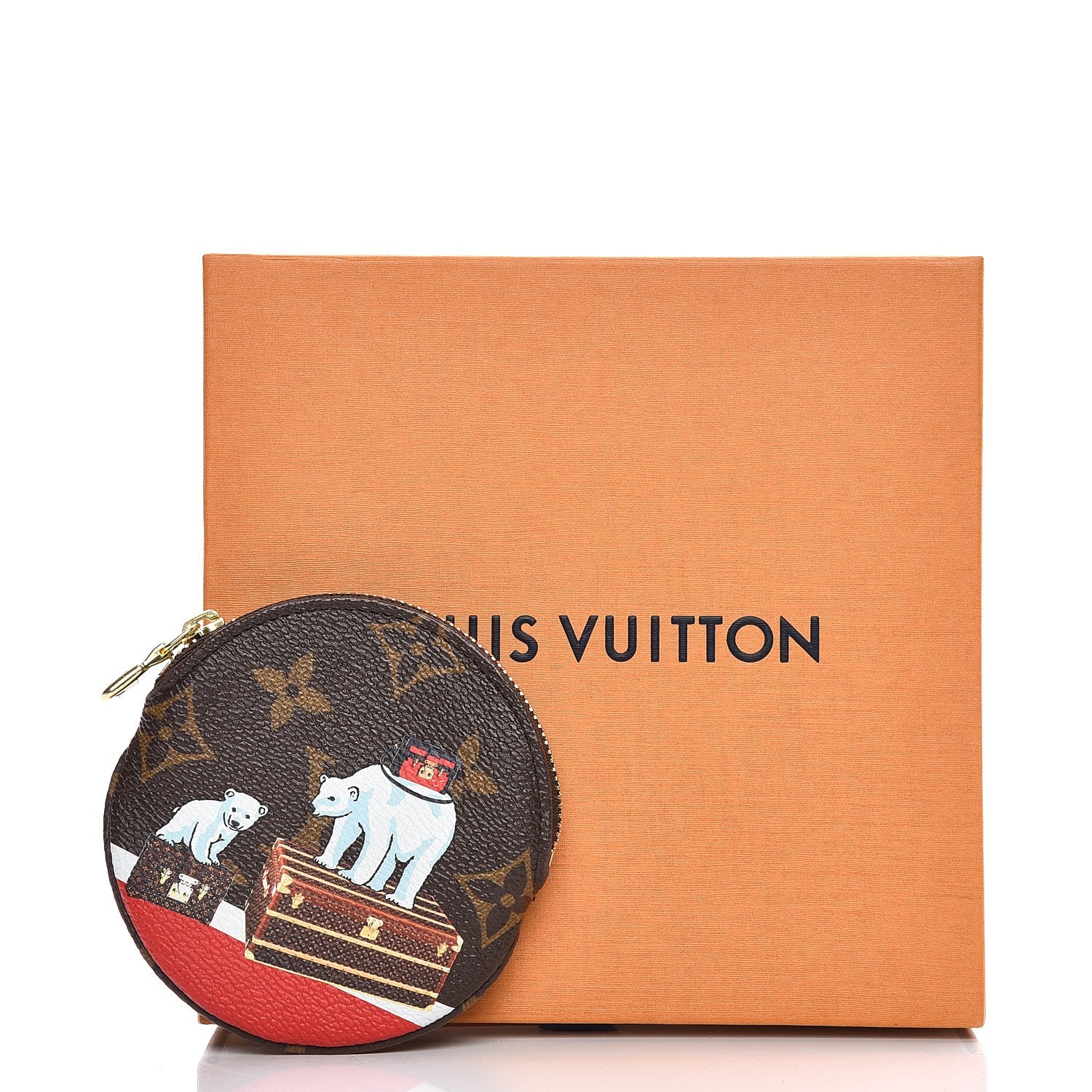 Louis Vuitton Monogram 2017 Christmas Animation Round Coin Purse 8 of 8
