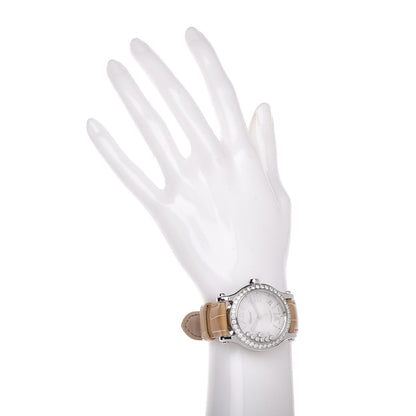 Chopard Stainless Steel Alligator Diamond Bezel 36mm Happy Sport Automatic Watch 2 of 8