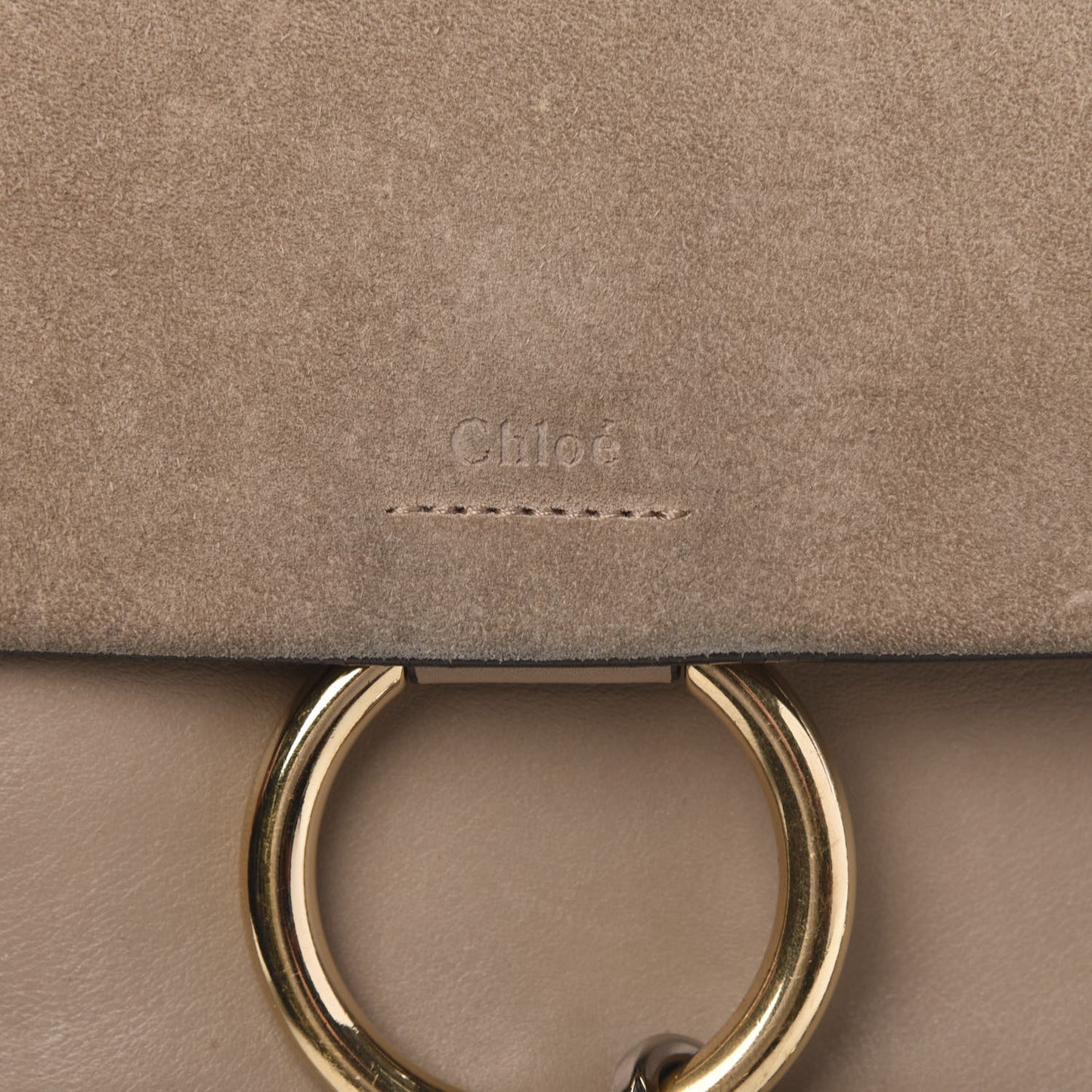 Calfskin Suede Medium Faye Shoulder Bag Motty Grey
