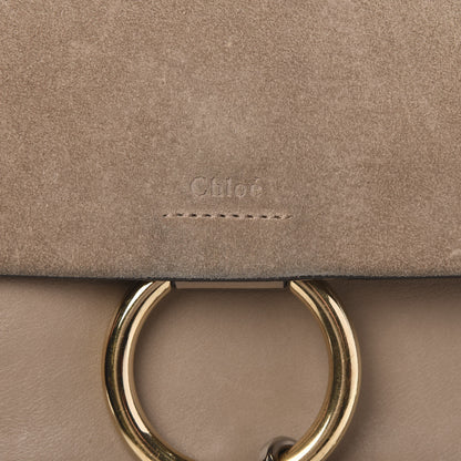 Chloe Calfskin Suede Medium Faye Shoulder Bag Motty Grey 6 of 15