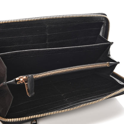 Balenciaga Agneau Giant 12 Rose Gold Hardware Continental Zip Around Wallet Black 5 of 9