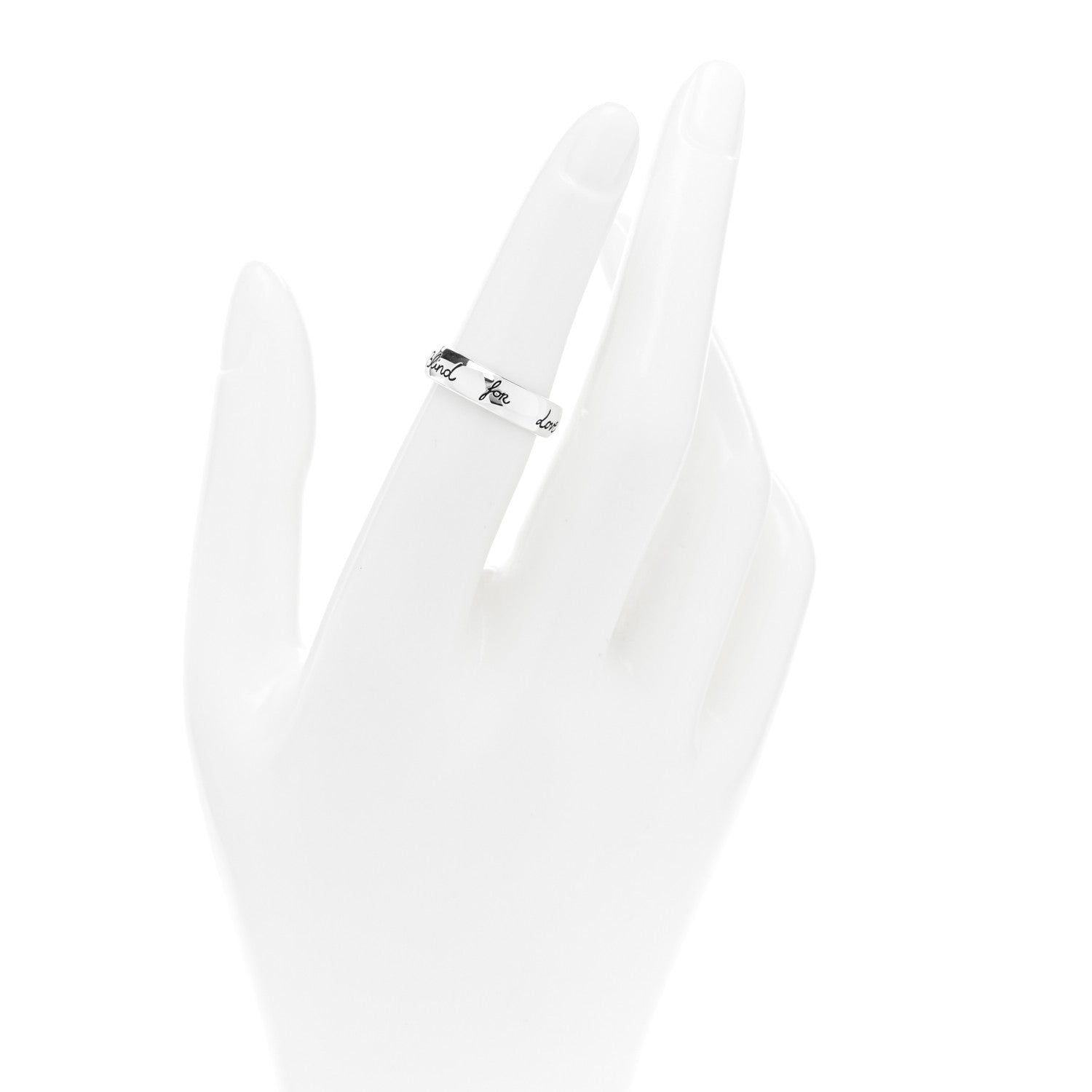 Gucci Sterling Silver Blind for Love Band Ring 52 6 2 of 4