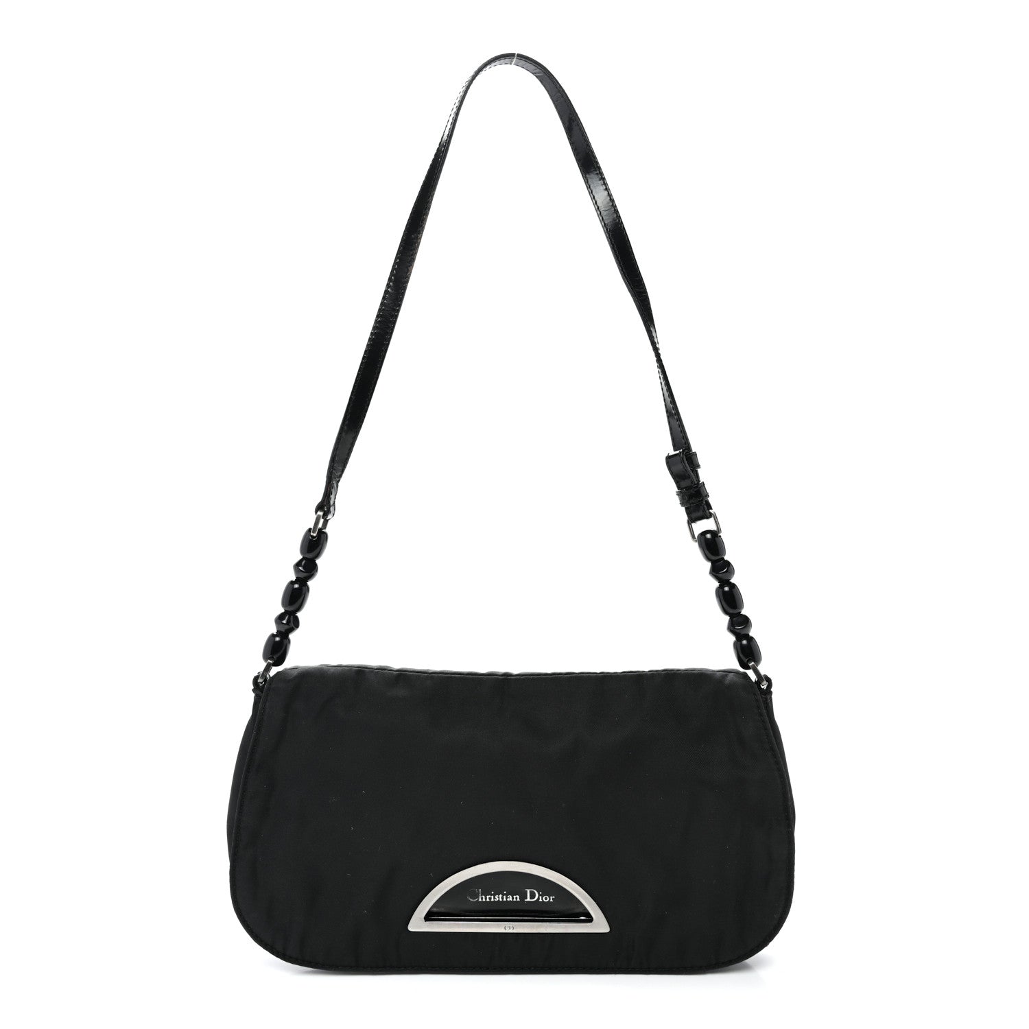 Christian Dior Nylon Malice Shoulder Bag Black 1 of 10