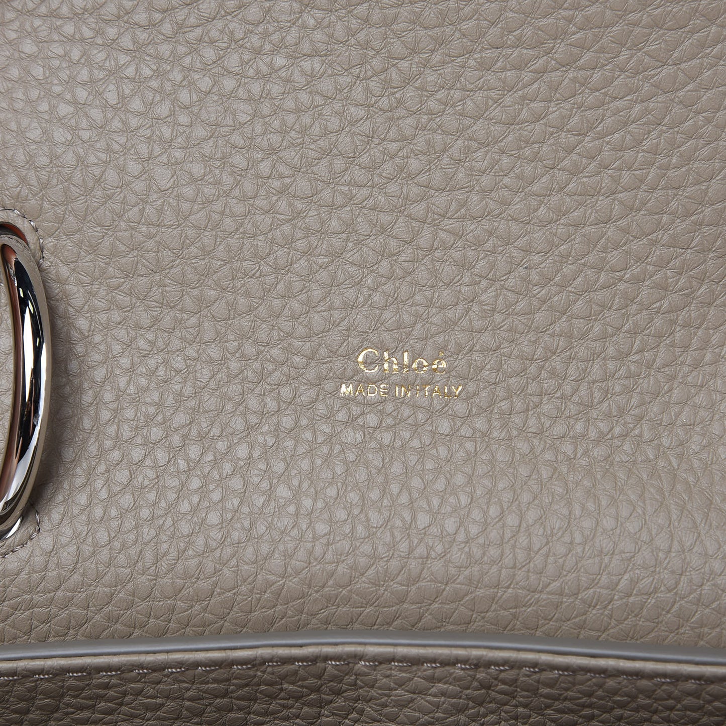 Shiny Grained Calfskin Small Aby Day Shoulder Bag Motty Grey