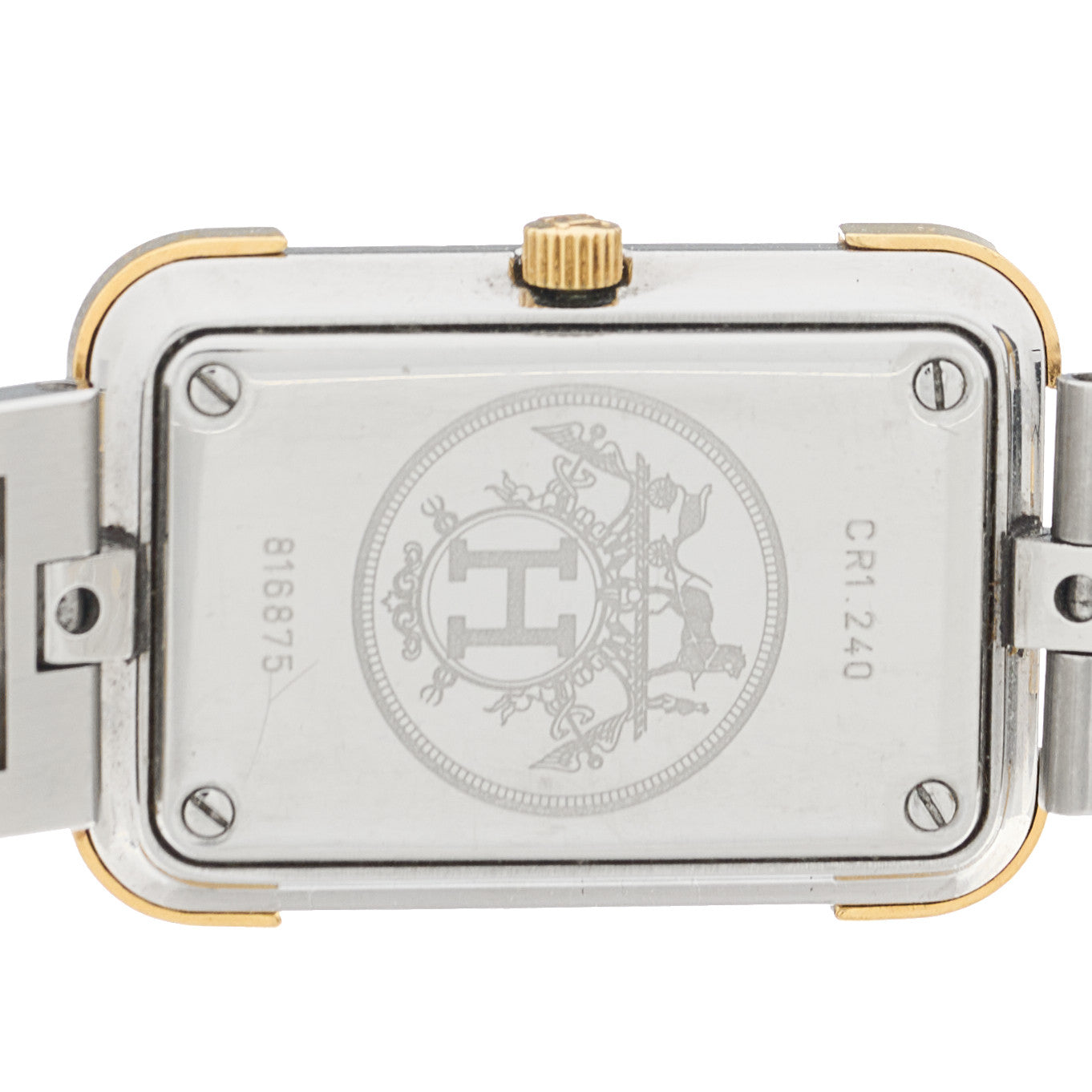 Stainless Steel 18mm Rectangle Croisiere Quartz Watch Gold
