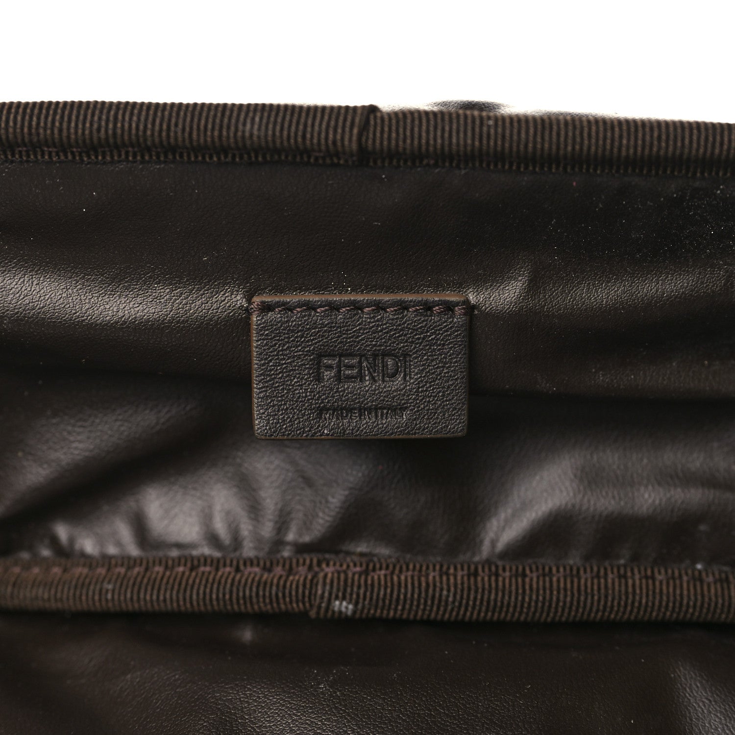 Fendi Wool FF 1974 Organizer Beige Cammello Sand 6 of 9