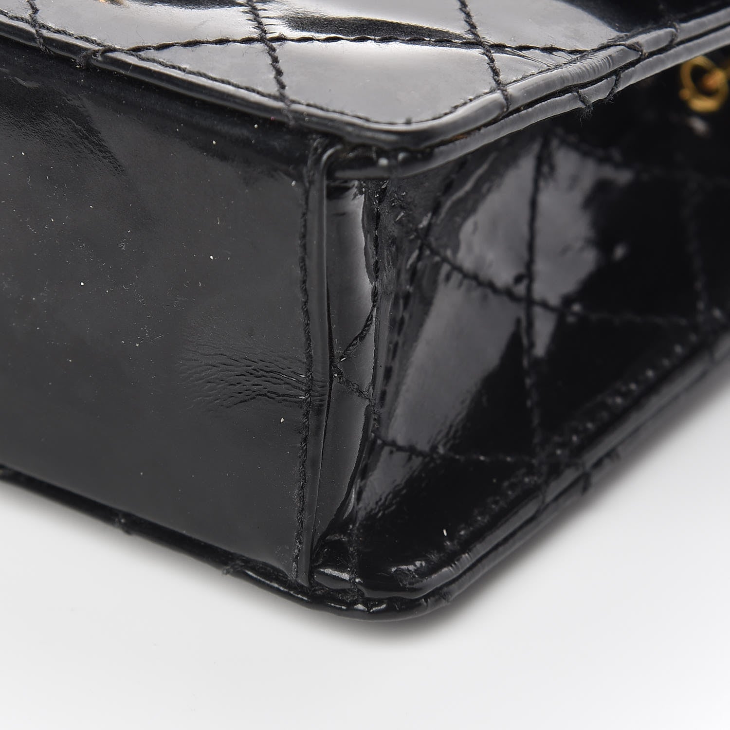 Chanel Glazed Calfskin Quilted Mini Square Flap Black 10 of 14