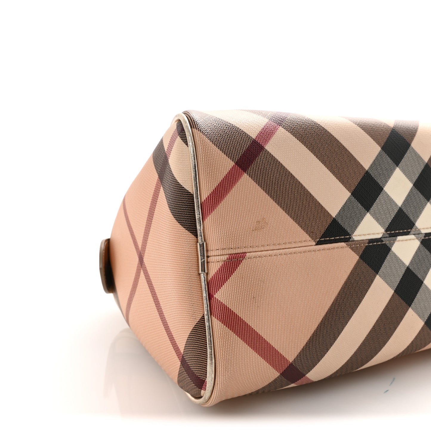 Patent Nova Check Small Chester Bowling Bag Nickel