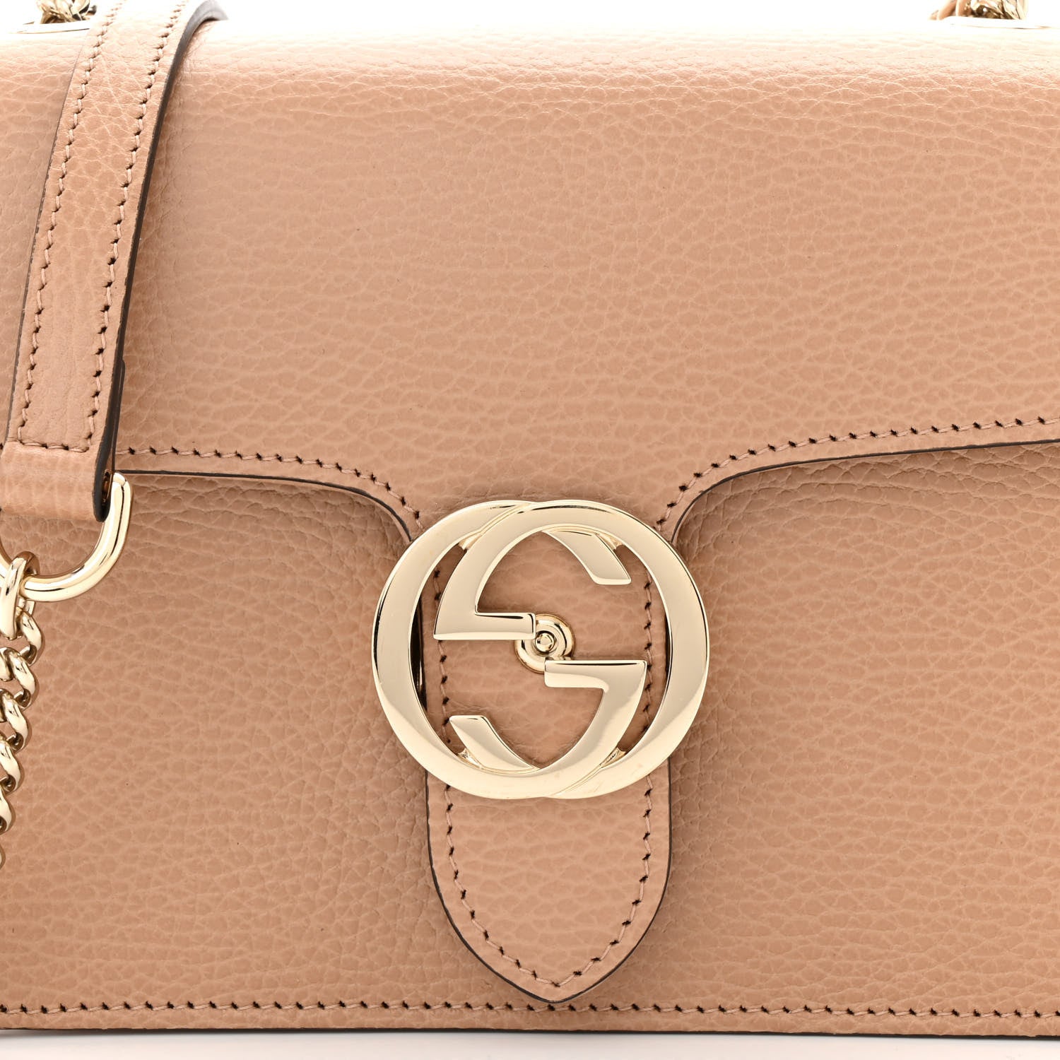 Gucci Dollar Calfskin Small Interlocking G Shoulder Bag Camelia 8 of 10