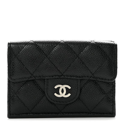 Chanel Caviar Quilted Double Flap Wallet Black 1 of 12