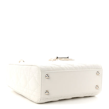 Christian Dior Lambskin Cannage Small My ABCDior Lady Dior White 4 of 10
