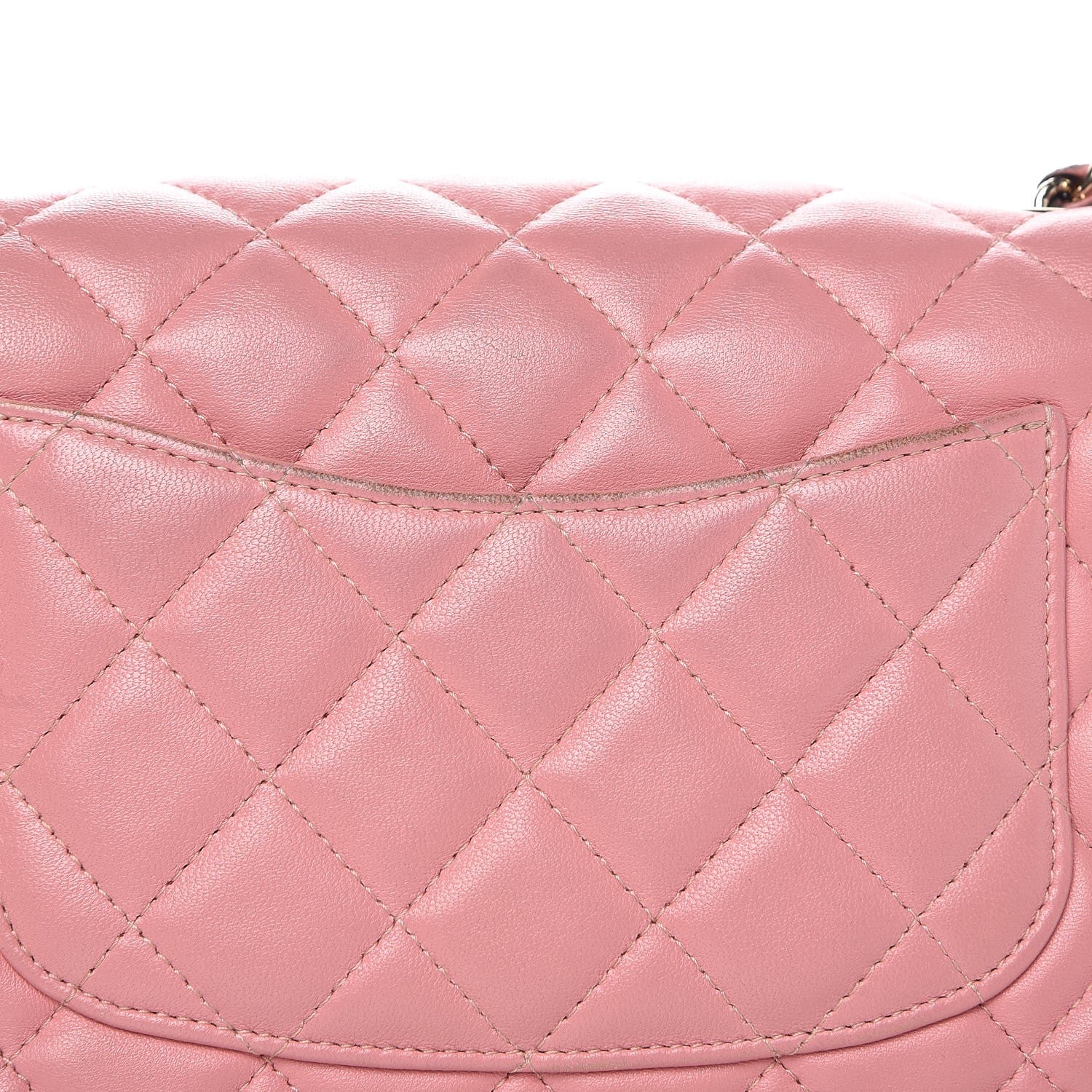 Chanel Lambskin Quilted Mini Rectangular Flap Pink 12 of 17