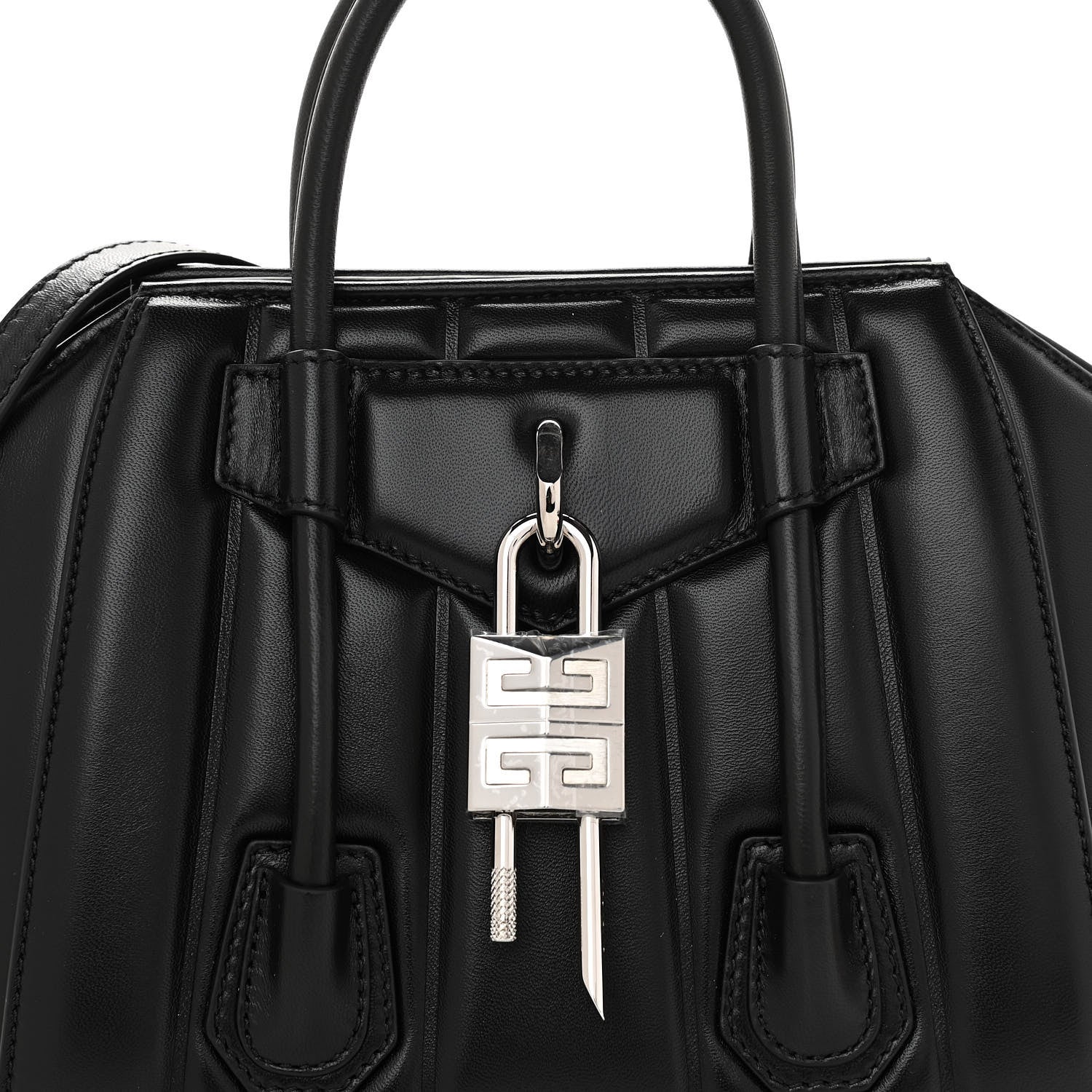 Givenchy Box Calfskin Padded Mini Lock Antigona Shoulder Bag Black 12 of 12