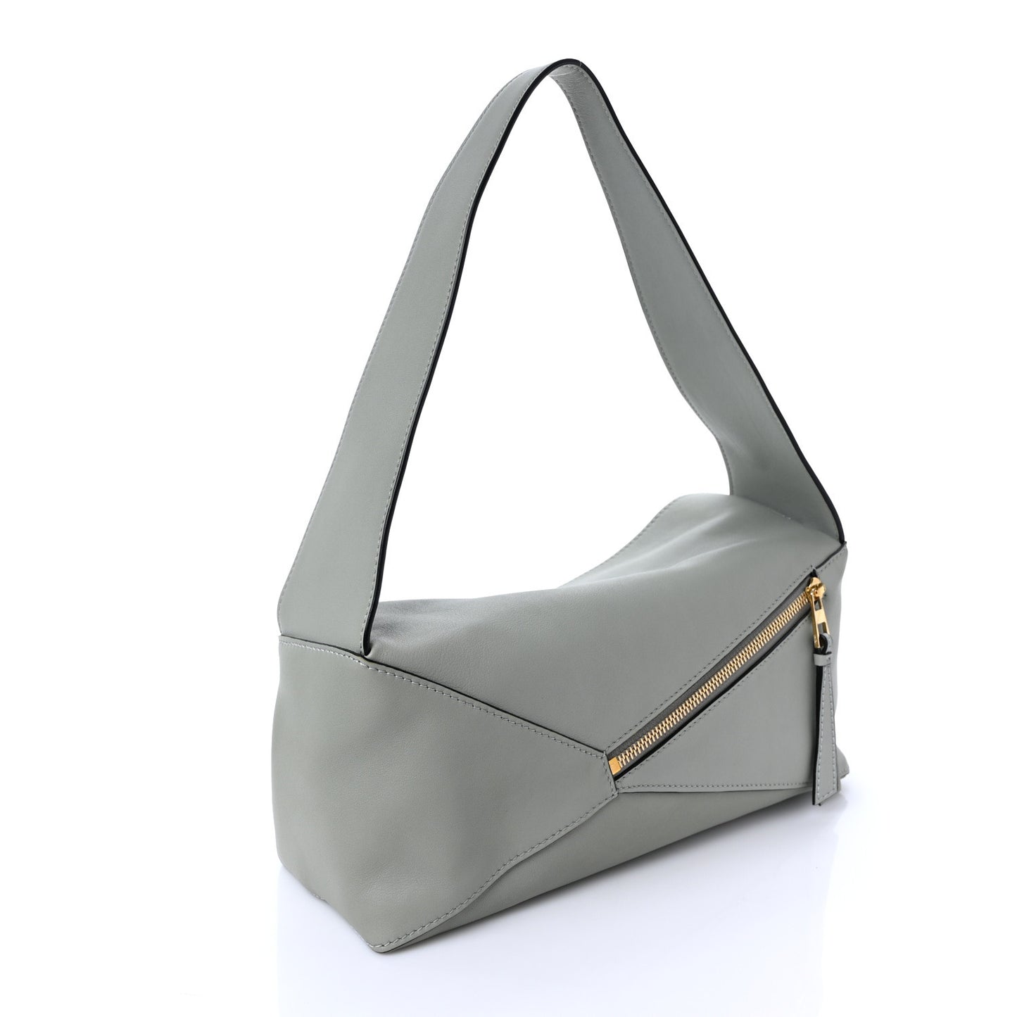 Calfskin Puzzle Hobo Light Celadon