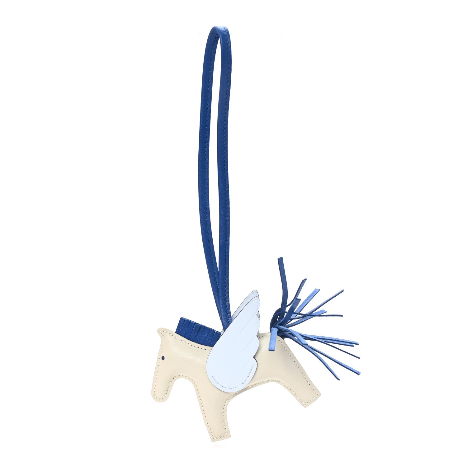 Hermes Milo Lambskin Grigri Rodeo Pegase Horse Bag Charm PM Craie Bleu De France Bleu Brume 1 of 5