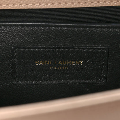 Saint Laurent Grain De Poudre Small Monogram Kate Satchel Dark Beige 6 of 10