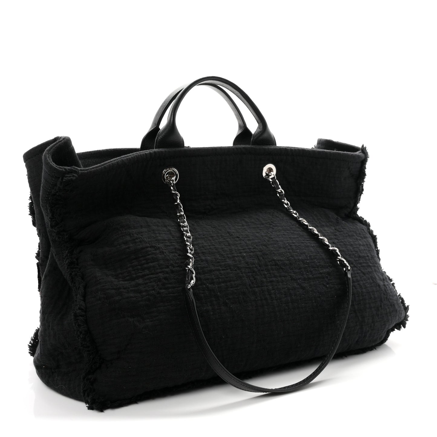 Canvas Extra Large Double Face Shopping Tote Black